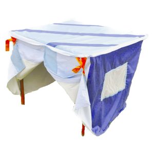 Stripy blue playhouse – educational toy supplier