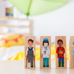 career community blocks - educational wooden toys